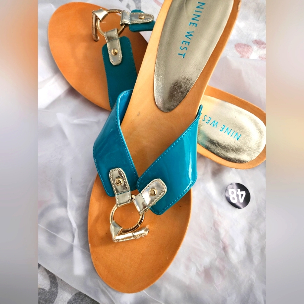 Nine west wooden clogs